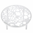 Afuera Living Modern Glass Top White Aluminum Base Outdoor 23