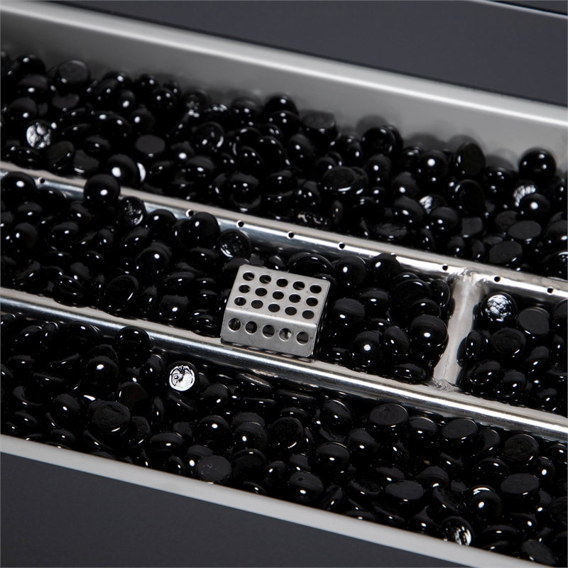 Afuera Living 7-Piece Sectional And Fire Pit Table With Cushions in Blue