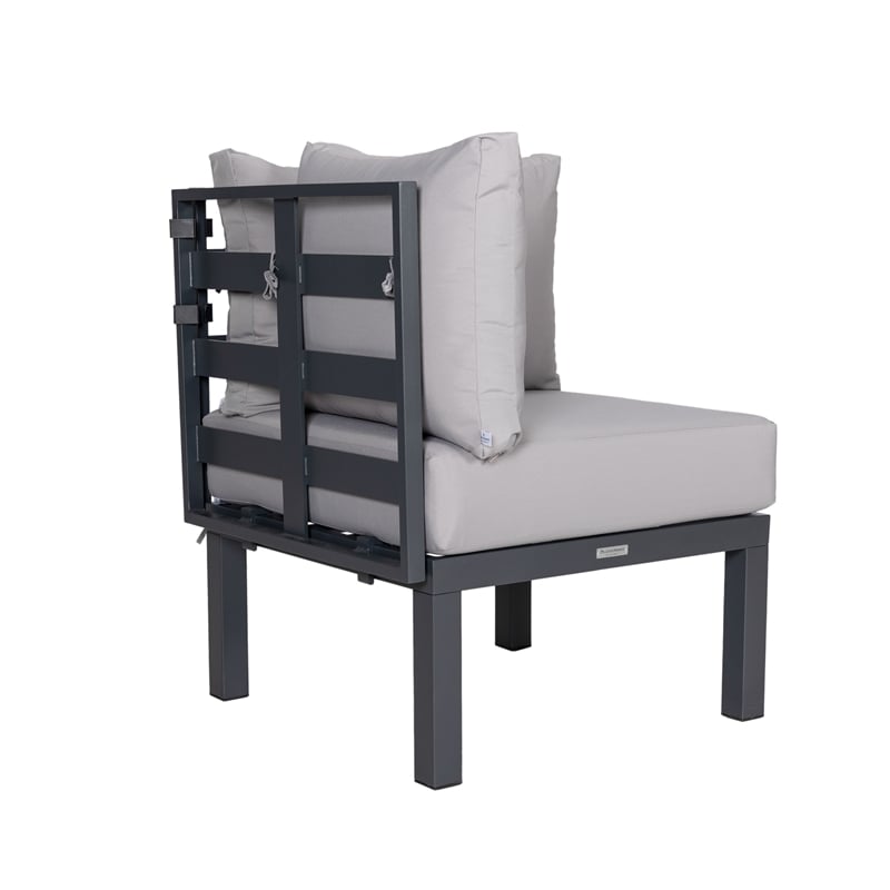 Afuera Living 7-Piece Patio Set with Coffee Table and Cushions Light Gray