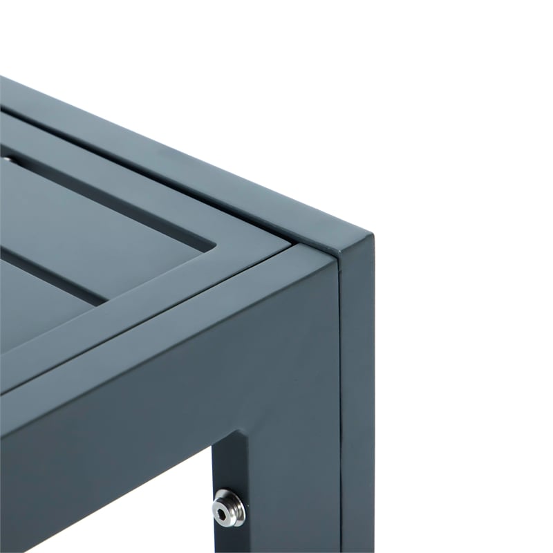 Afuera Living 7-Piece Patio Set with Coffee Table and Cushions Light Gray