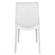 Afuera Living Lightweight Outdoor Stackable Dining Chair Set Of 4 In White