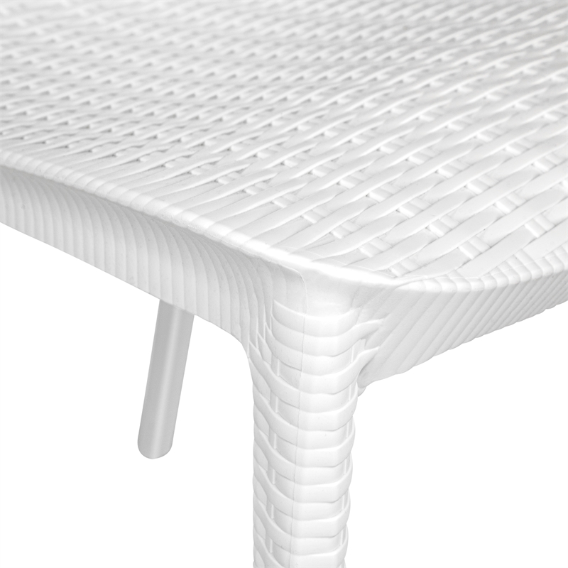 Afuera Living Lightweight Outdoor Stackable Dining Chair Set Of 4 In White