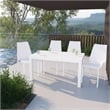 Afuera Living Lightweight Outdoor Stackable Dining Chair Set Of 4 In White
