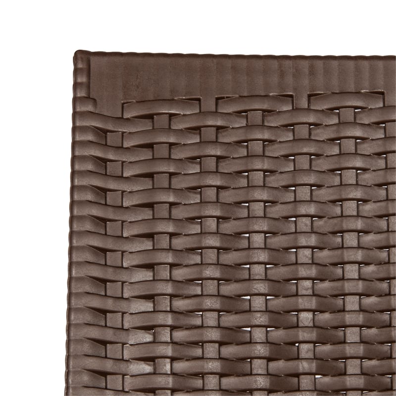 Afuera Living Modern Weave Indoor Outdoor Dining Armchair in Brown Set of 4