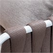 Afuera Living Modern Rope Frame Outdoor Dining Chair With Cushions in Brown
