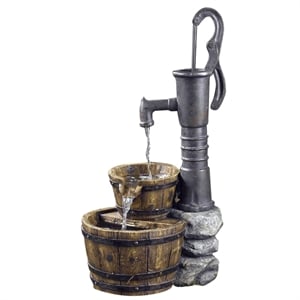 Afuera Living Contemporary Old Fashion Water Pump Water Fountain