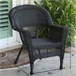 Afuera Living 3 Piece Wicker Conversation Set with Black Cushions
