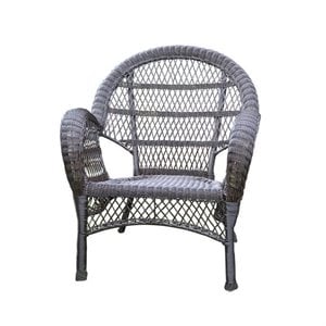 Afuera Living Contemporary Resin Wicker & Aluminum Chair in Espresso