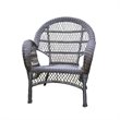 Afuera Living Contemporary Resin Wicker & Aluminum Chair in Espresso