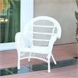 Afuera Living Contemporary Resin Wicker & Aluminum Chair in White