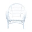 Afuera Living Contemporary Resin Wicker & Aluminum Chair in White