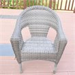Afuera Living Contemporary Resin Wicker & Aluminum Patio Chair in Gray