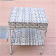 Afuera Living 3 Piece Wicker Patio Conversation Set in Gray and Brick Red