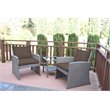 Afuera Living Contemporary 3 Piece Wicker Bistro Set in Brown