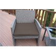 Afuera Living Contemporary 3 Piece Wicker Bistro Set in Brown