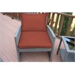 Afuera Living Contemporary 3 Piece Wicker Bistro Set in Brick Red
