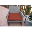 Afuera Living Contemporary 3 Piece Wicker Bistro Set in Brick Red