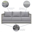 Afuera Living 4-Piece Outdoor Patio Wicker Rattan Set in Gray Finish