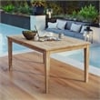 Afuera Living Outdoor Patio Solid Teak Wood Dining Table in Natural