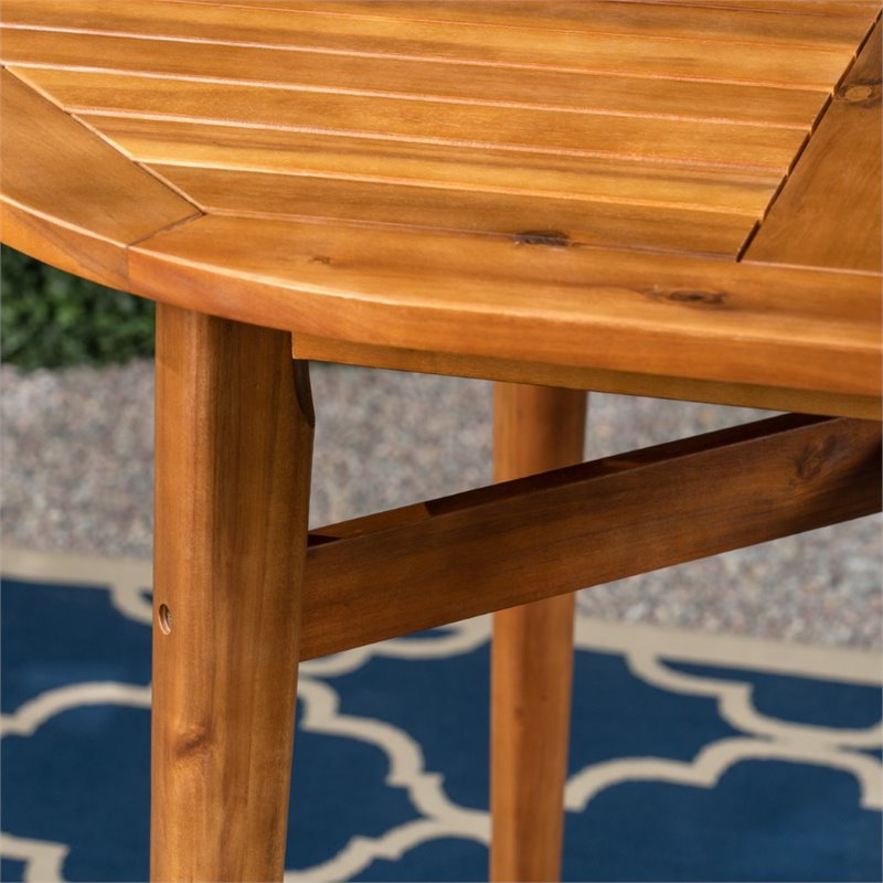 Afuera Living Modern Outdoor 5 Piece Acacia Wood Bar Set in Teak