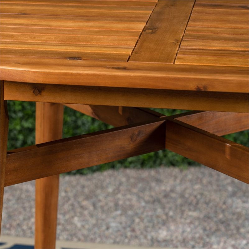 Afuera Living Modern Outdoor 5 Piece Acacia Wood Bar Set in Teak