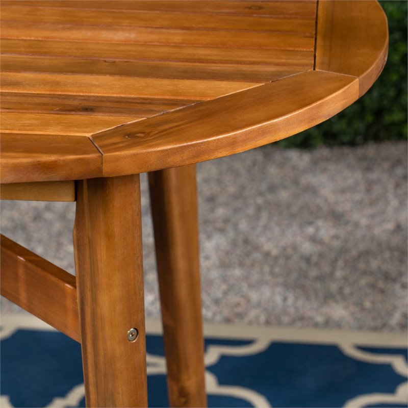 Afuera Living Modern Outdoor 5 Piece Acacia Wood Bar Set in Teak