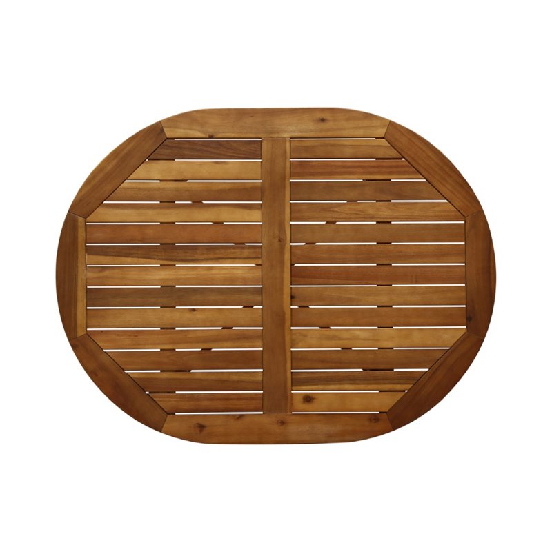 Afuera Living Modern Outdoor 5 Piece Acacia Wood Bar Set in Teak
