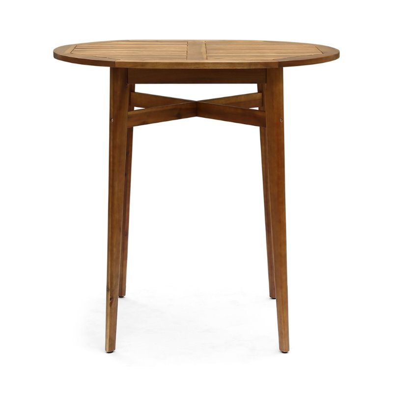 Afuera Living Modern Outdoor 5 Piece Acacia Wood Bar Set in Teak