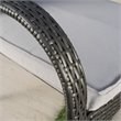 Afuera Living Wicker Stacking Patio Dining Arm Chair in Gray (Set of 4)