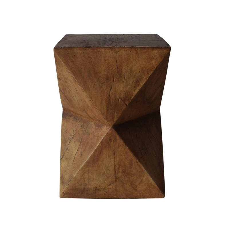 Afuera Living Modern Light Weight Concrete Outdoor Accent Table in Natural