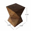 Afuera Living Modern Light Weight Concrete Outdoor Accent Table in Natural