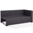 Afuera Living Wicker / Rattan Patio Loveseat in Brown and Mocha