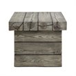 Afuera Living Modern Wood Outdoor Patio Side Table in Light Gray
