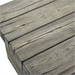 Afuera Living Modern Wood Outdoor Patio Side Table in Light Gray