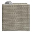 Afuera Living Rattan Outdoor Patio Arm Chair with Cushion in Gray