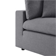 Afuera Living Modern Fabric Outdoor Patio Armless Chair in Gray