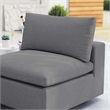 Afuera Living Modern Fabric Outdoor Patio Armless Chair in Gray