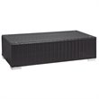 Afuera Living 8-Piece Aluminum Rattan Outdoor Patio Sofa Set in Espresso / Red