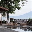 Afuera Living 2-Piece Solid Teak Wood Patio Sofa Sectional Set - Natural / Gray