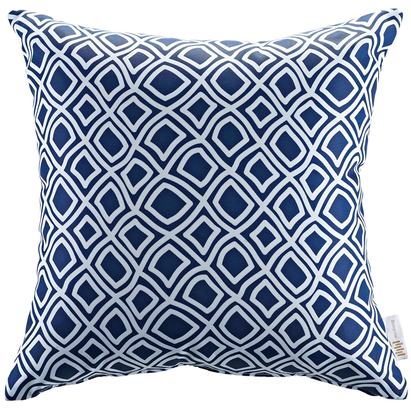 Afuera Living 2-Piece Polyester Fabric Outdoor Patio Pillow Set in Balance Blue