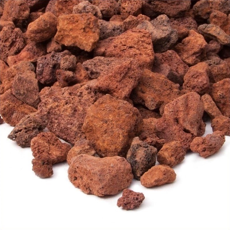 Afuera Living Lava Rock for Propane Fire Tables in Red Finish