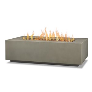 Afuera Living Large Propane Fire Table with Conversion Kit in Mist Gray