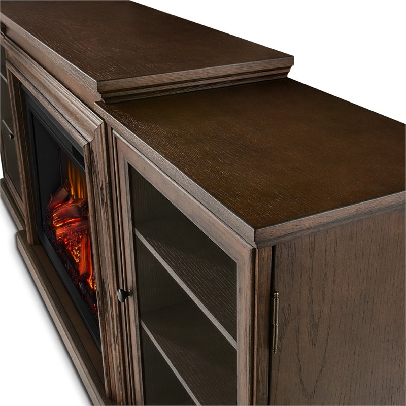 Afuera Living Frederick Entertainment Electric Fireplace in Chestnut Oak