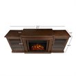Afuera Living Frederick Entertainment Electric Fireplace in Chestnut Oak