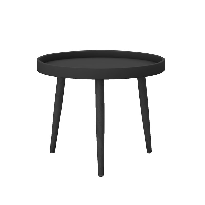 Afuera Living Contemporary Polypropylene and Steel Chat Set in Black