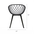 Afuera Living Contemporary Polypropylene and Steel Chat Set in Black