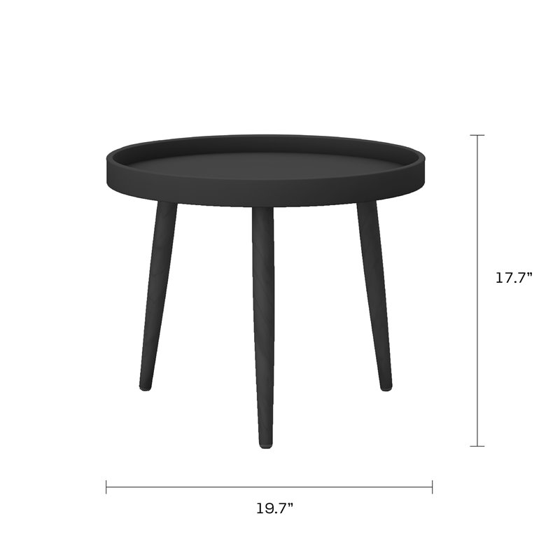 Afuera Living Contemporary Polypropylene and Steel Chat Set in Black