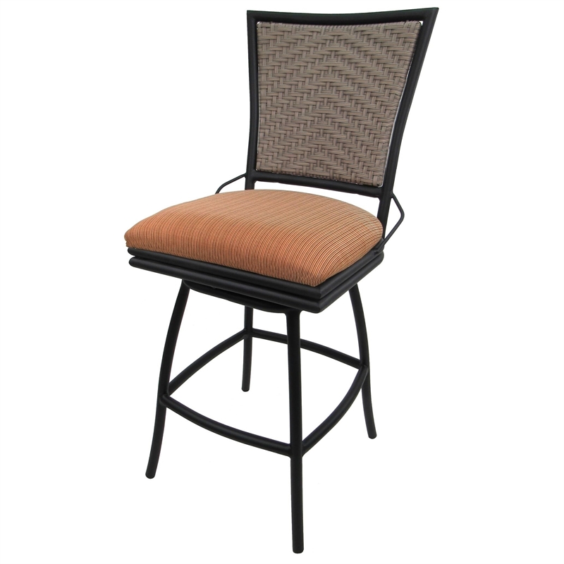 Afuera Living Outdoor Patio Extra Tall Spectator Swivel Bar Stool 35