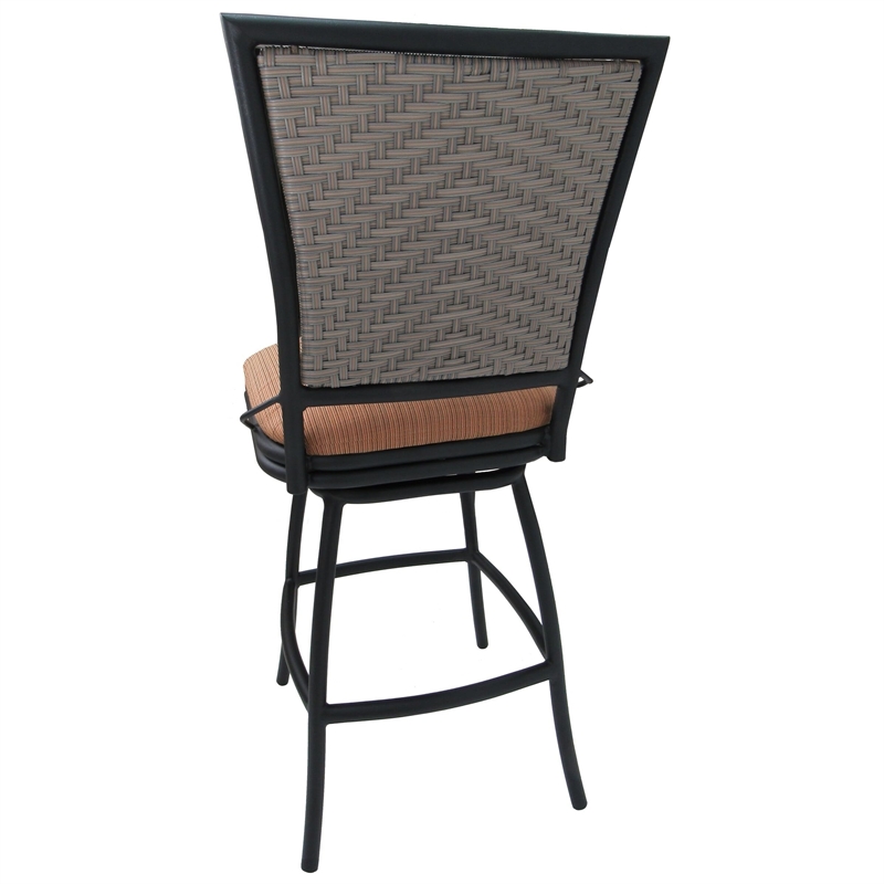 Afuera Living Outdoor Patio Extra Tall Spectator Swivel Bar Stool 35