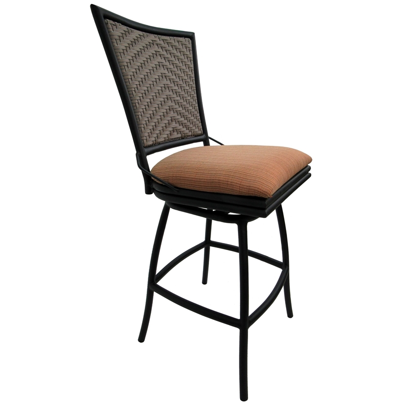 Afuera Living Outdoor Patio Extra Tall Spectator Swivel Bar Stool 35